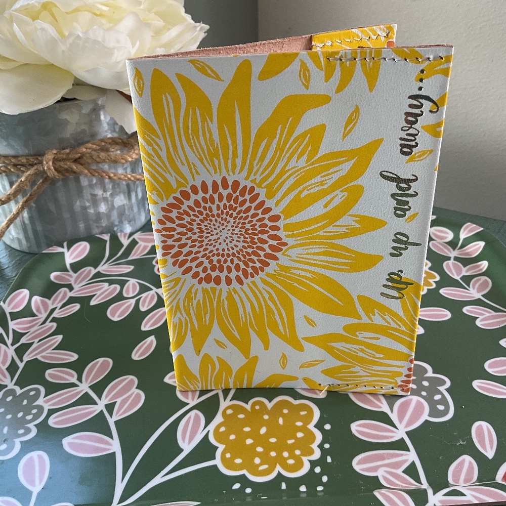 Love Vivid Leather Sunflowers Passport Cover